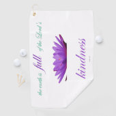 Psalm 33 paarse lotusvriendelijkheid golfhanddoek (Insitu)