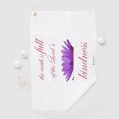 Psalm 33 paarse lotusvriendelijkheid golfhanddoek (Insitu)