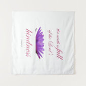 Psalm 33 paarse lotusvriendelijkheid wandkleed (Voorkant (horizontaal))