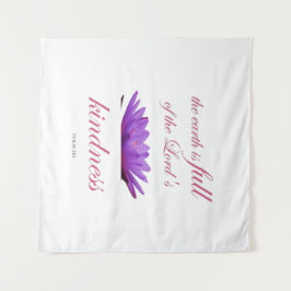 Psalm 33 paarse lotusvriendelijkheid wandkleed