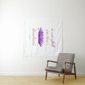 Psalm 33 paarse lotusvriendelijkheid wandkleed (In Situ (horizontaal))