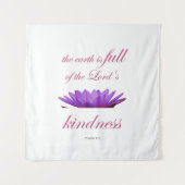 Psalm 33 paarse lotusvriendelijkheid wandkleed (Voorkant)