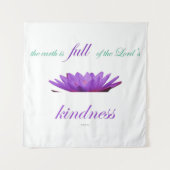 Psalm 33 paarse lotusvriendelijkheid wandkleed (Voorkant)