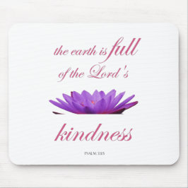 Psalm 33 Schrift met bloemkunst Muismat