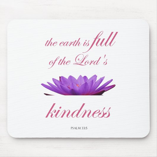 Psalm 33 Schrift met bloemkunst Muismat (Voorkant)
