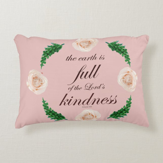 Psalm 33: Vriendelijkheid Accent Kussen (Voorkant)