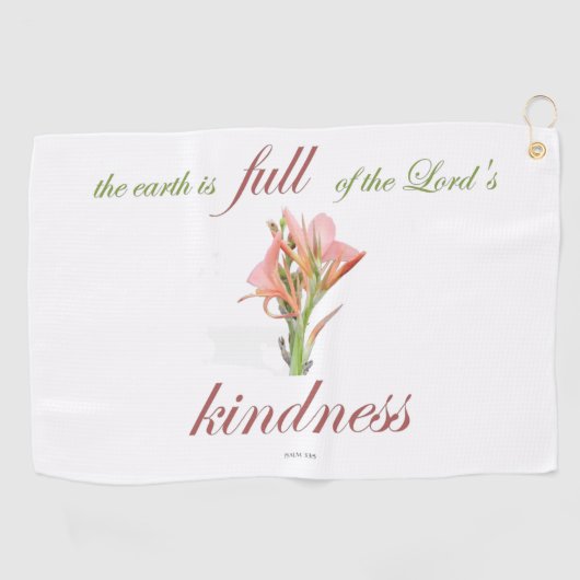 Psalm 33: Vriendelijkheid Golfhanddoek (Horizontaal)