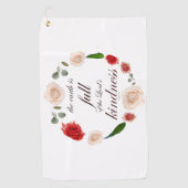 Psalm 33: Vriendelijkheid Golfhanddoek (Voorkant)