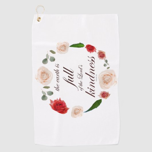 Psalm 33: Vriendelijkheid Golfhanddoek (Voorkant)