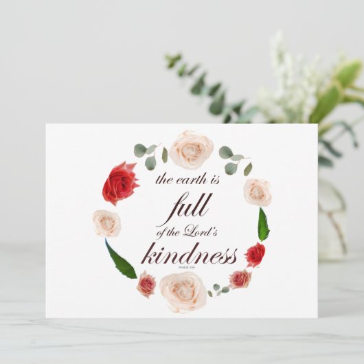 Psalm 33: Vriendelijkheid Kaart (Staand voorkant)