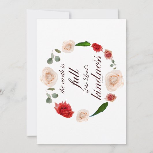 Psalm 33: Vriendelijkheid Kaart (Achterkant)