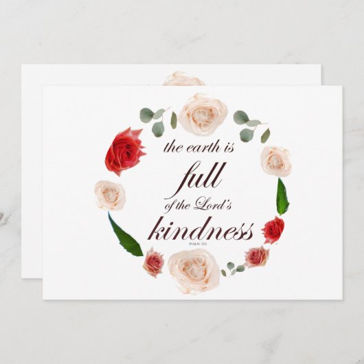 Psalm 33: Vriendelijkheid Kaart (Voorkant / Achterkant)