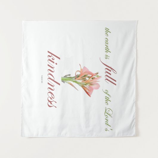 Psalm 33: Vriendelijkheid Wandkleed (Voorkant (horizontaal))