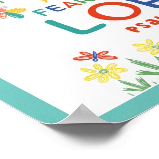 Psalm 34:11 Bijbelvers voor kinderen Poster (Hoek)