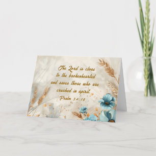 Psalm 34:18 De Heer is dicht bij de gebroken Bijbe Kaart