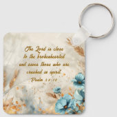 Psalm 34:18 De Heer is dicht bij de gebroken Bijbe Sleutelhanger (Achterkant)