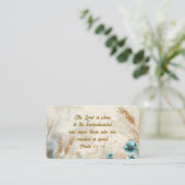 Psalm 34:18 De Heer is dicht bij de gebroken Bijbe Visitekaartje (Staand voorkant)