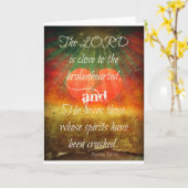 Psalm 34:18 Liefde Kaart (Gele Bloem)