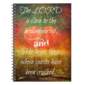 Psalm 34:18 Liefde Notitieboek (Voorkant)