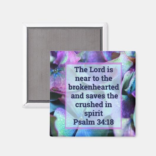 Psalm 34:18 Magnet (Voorkant / Achterkant)