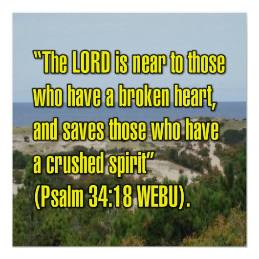 Psalm 34:18 WEBU Perfect Poster (Voorkant)