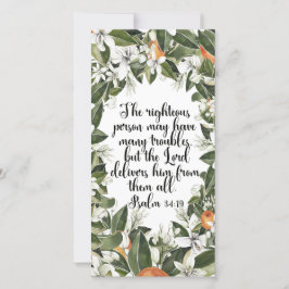 Psalm 34:19, Aquarel bijbeltekst bladwijzer