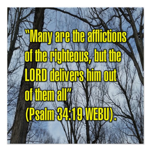 Psalm 34:19 WEBU Perfect Poster (Voorkant)