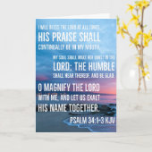 Psalm 34:1-3 Ik zal de LORD altijd zegenen Kaart (Gele Bloem)