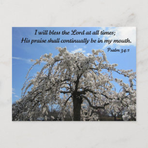 Psalm 34:1 briefkaart