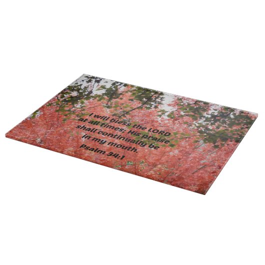 Psalm 34:1 Ik zal de Heer altijd zegenen Snijplank (Hoek)