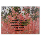 Psalm 34:1 Ik zal de Heer altijd zegenen Snijplank (Voorkant)