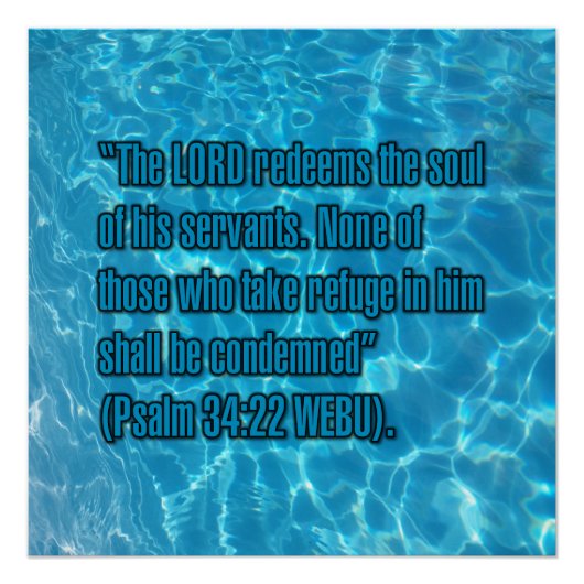 Psalm 34:22 WEBU Perfect Poster (Voorkant)