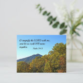 Psalm 34:3 om de Heer met mij te vergrootten... Briefkaart (Staand voorkant)