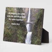 Psalm 34:3 Vergroot de Heer met mij Fotoplaat (Zijkant)