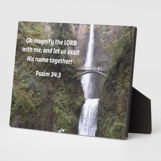 Psalm 34:3 Vergroot de Heer met mij Fotoplaat (Zijkant)