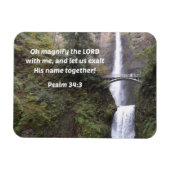 Psalm 34:3 Vergroot de Heer met mij Magneet (Horizontaal)