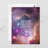 Psalm 34:4 briefkaart (Voorkant / Achterkant)