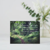 Psalm 34:4 Calm Woodland Path Briefkaart (Staand voorkant)