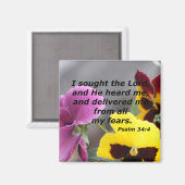 Psalm 34:4 magneet (Voorkant / Achterkant)
