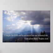 Psalm 34:4 poster (Voorkant)