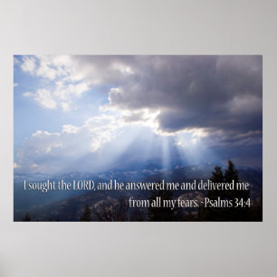 Psalm 34:4 poster