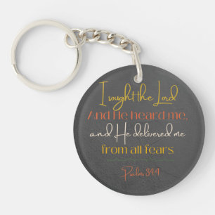 Psalm 34:4 Sleutelhanger