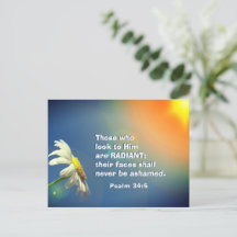 Psalm 34:5 Wie naar Hem kijkt, is een stralende Bi