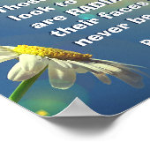 Psalm 34:5 Wie naar Hem kijkt, is een stralende Bi Poster (Hoek)