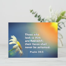 Psalm 34:5 Zij die naar Hem kijken, zijn stralende