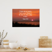 Psalm 34:8 O proeven en zien dat de Heer goed is Poster (Keuken)