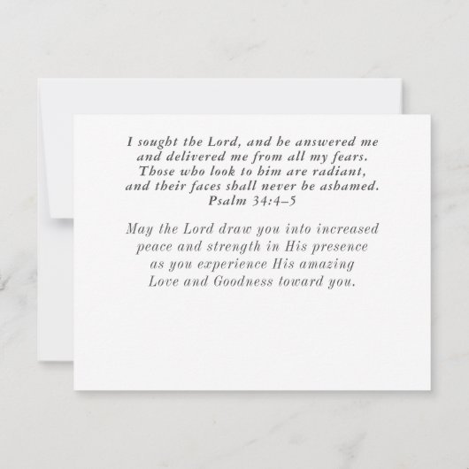 Psalm 34 Bijbel Inspirerend Quote Christelijke Kaa (Achterkant)