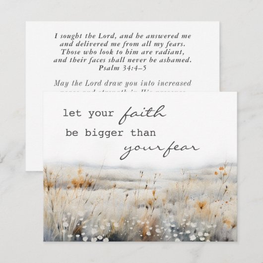 Psalm 34 Bijbel Inspirerend Quote Christelijke Kaa (Voorkant / Achterkant)