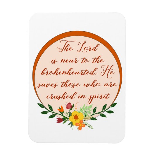 Psalm 34, de Heer is dicht bij het gebroken hart Magneet (Verticaal)