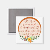 Psalm 34, de Heer is dicht bij het gebroken hart Magneet (Voorkant / Achterkant)